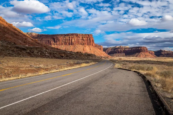 Iconic View Red Sandstone Buttes Mesas Sunny Day Seen Indian Royalty Free Stock Photos