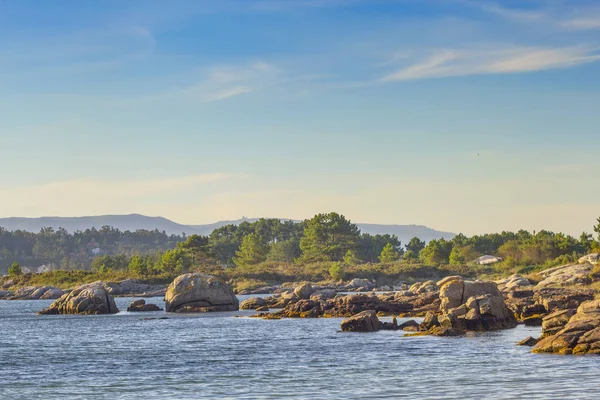 Kustnära Granitklippor Arousa Kust — Stockfoto