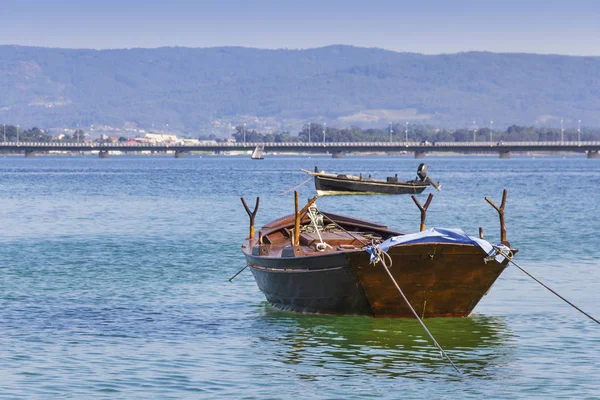 Barcos Pesca Anclados Isla Arousa —  Fotos de Stock