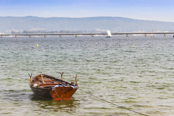 Nave Pesca Ancorata Nell Isola Arousa — Foto Stock