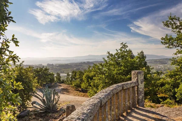 Cambados Arousa Baía Vista Aérea San Cibran Cobas Miradouro Meano — Fotografia de Stock