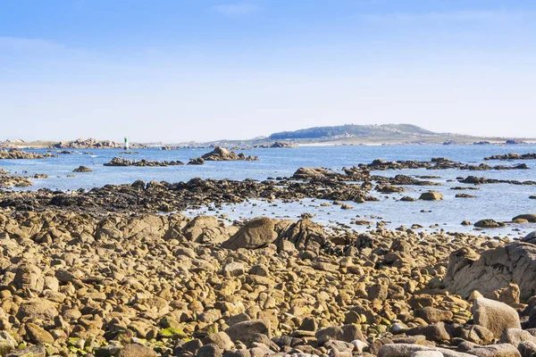 Kameny Skály Pobřeží Aguino Salvora Island Pozadí — Stock fotografie