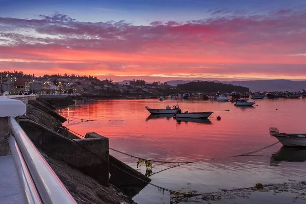 Mar Cantinho Ilha Arousa Entardecer — Fotografia de Stock