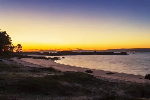 Oblasti Secada Pláže Dun Arousa Island Zlaté Soumraku — Stock fotografie