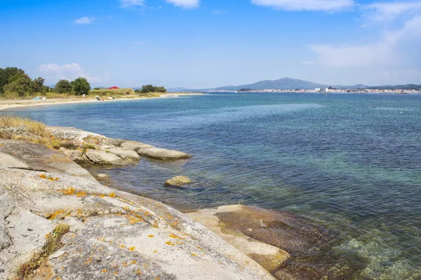 Spiaggia Aguillon Nell Isola Arousa — Foto Stock