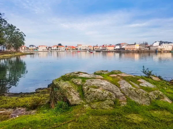 Estuarul Malul Mării Satului Pescăresc Vilanova Arousa — Fotografie, imagine de stoc