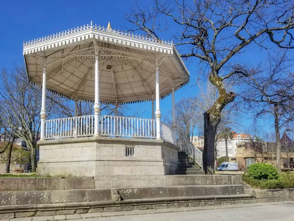 Witte Muziekdoos Alameda Park Pontevedra Stad — Stockfoto