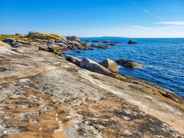 Granito Rocas Costeras Isla Xidoiros Estuario Arousa Galicia España —  Fotos de Stock