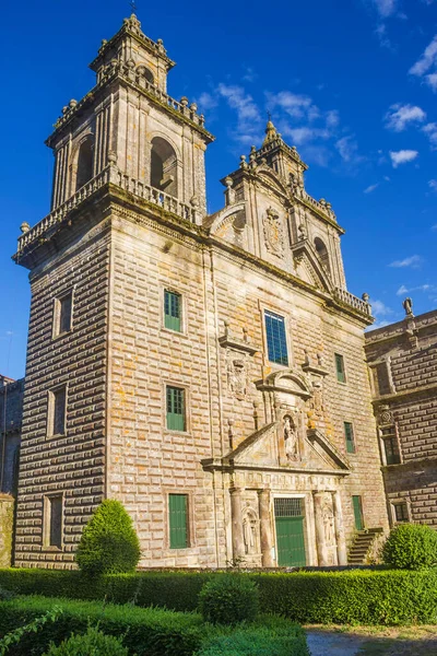 Facciata Campanili Della Chiesa Del Monastero Oseira San Cristovo Cea — Foto Stock