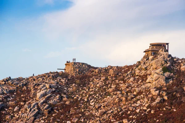 Bunker Militärischer Batteriekanonen Der Küste Auf Dem Felsigen Berg Kap — Stockfoto