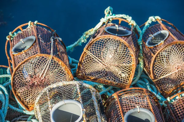 Iron Fishing Traps Piled Port — Stock Photo, Image