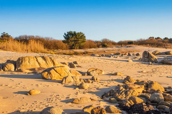 Felsen Und Dünen Strand Von Castineira Grove — Stockfoto