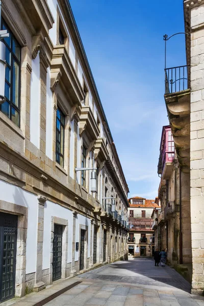 Straat Het Historische Centrum Van Pontevedra Stad — Stockfoto