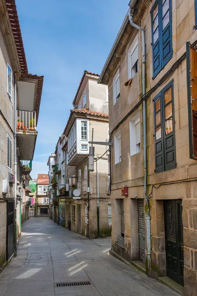 Pontevedra Şehrinin Tarihi Caddesindeki Binalar — Stok fotoğraf