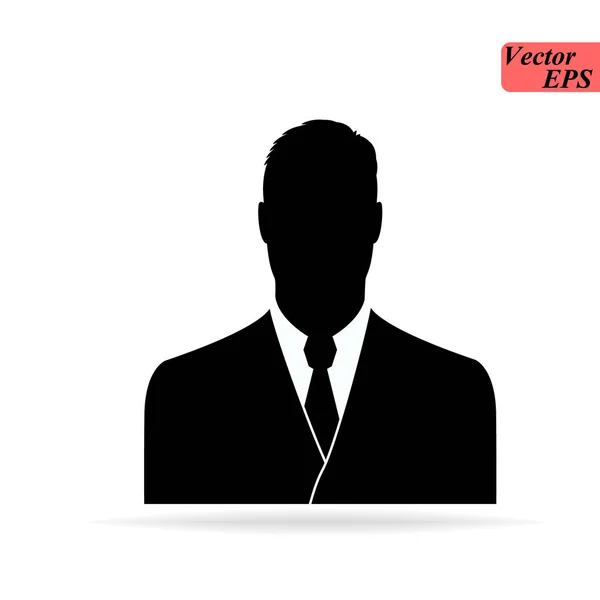 Homme Affaires Silhouette Avatar Profil Photo Illustration Vectorielle Eps10 — Image vectorielle