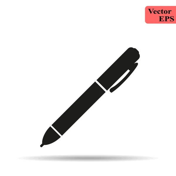 Pen Icon Vector Illustration Flat Design Style Eps10 — Stock Vector