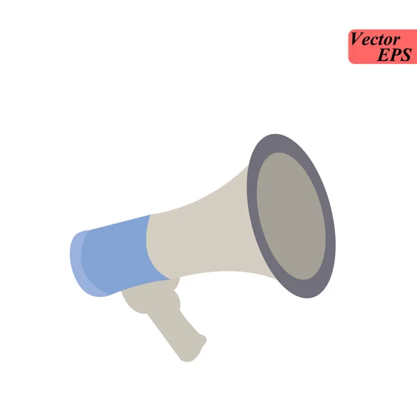 Mégaphone Isolé Sur Fond Icône Bullhorn Médias Sociaux Concept Marketing — Image vectorielle