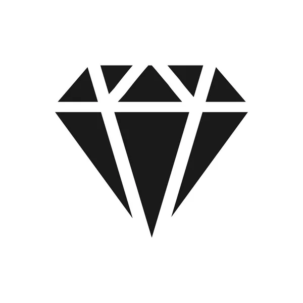 Diament Ikona Wektor Prosty Symbol Płaski Idealny Czarny Piktogram Ilustracja — Wektor stockowy