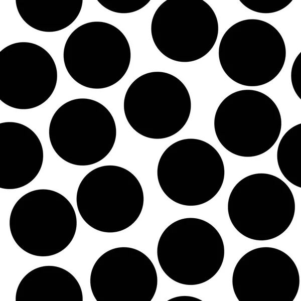 Nahtlose Kreise, Punktemuster. nahtlos wiederholbare Polka Dot Hintergrund. schwarz-weiße Version s — Stockvektor