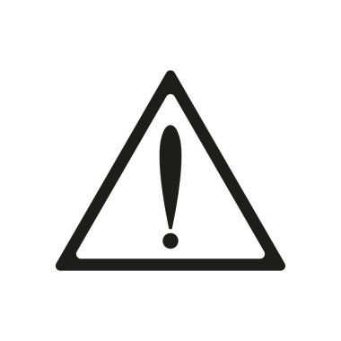 Dikkat simgesi. Tehlike sembolü. Düz illüstrasyon