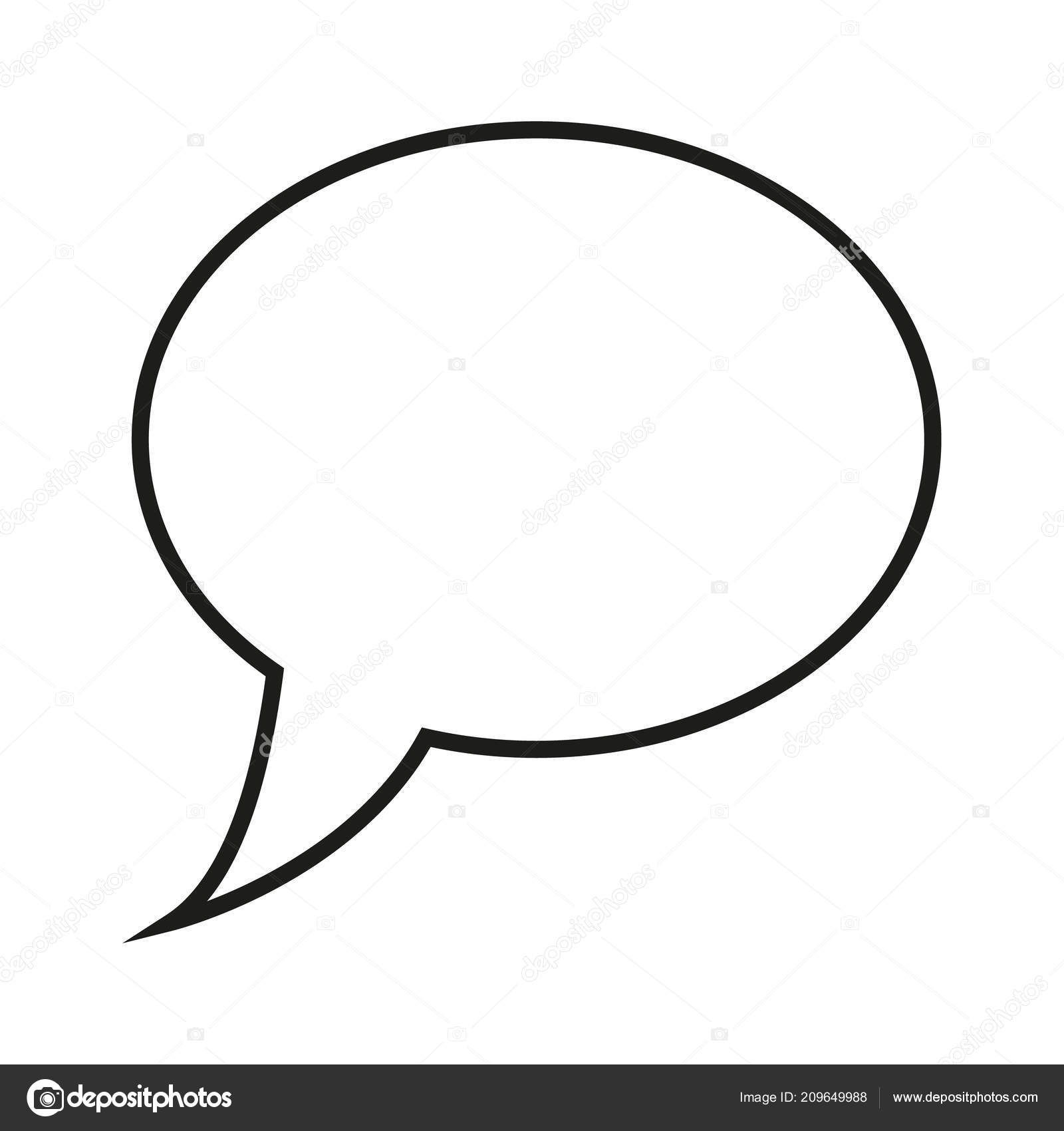 Speech Bubble Icon Logo Template Vector Illustration Stock