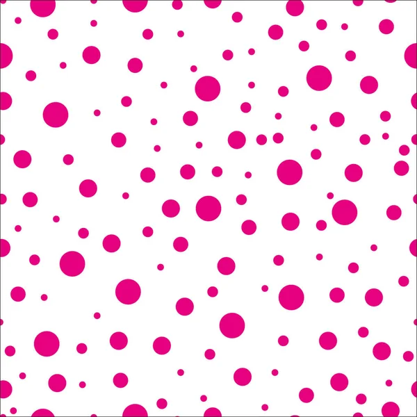 Seamless Pink Polka Dot Background Vector Illustration Eps10 — Stock Vector