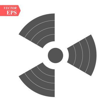 sembol siyah bir arka plan, tehlike Eps 10 olayları ile radyoaktif kirlenme