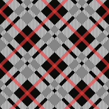 Damalı dikişsiz arkaplan şablonu, ekose kumaş, vektör arkaplan