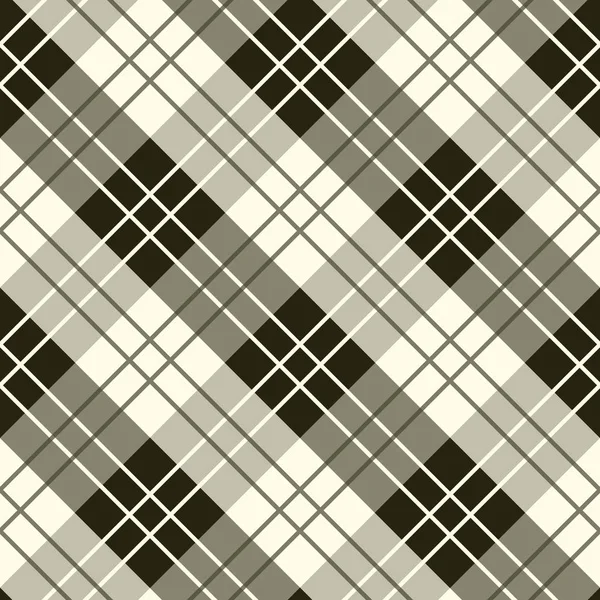 Černá a bílá textilie textura zkontrolovat vzor bezešvé tartan. Vektorové ilustrace. — Stockový vektor