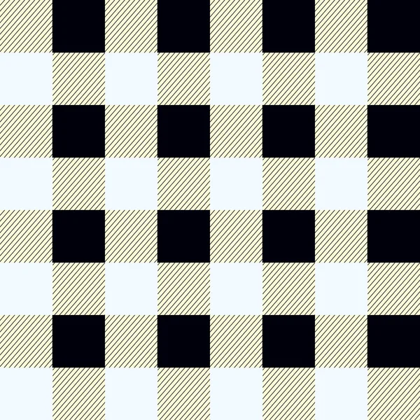 白と黒の格子縞のシームレスなパターンをベクトルします Eps — ストックベクタ