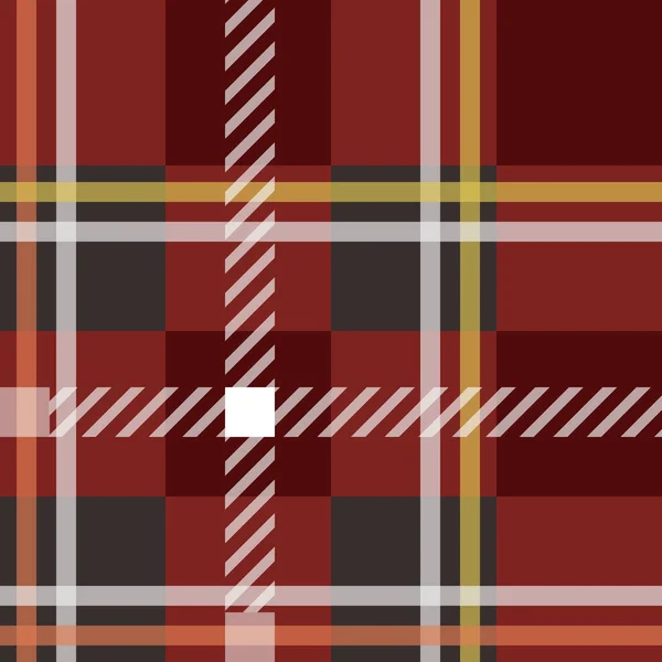 Tissu Traditionnel Tartan Noir Blanc Rouge Motif Sans Couture Vecteur — Image vectorielle