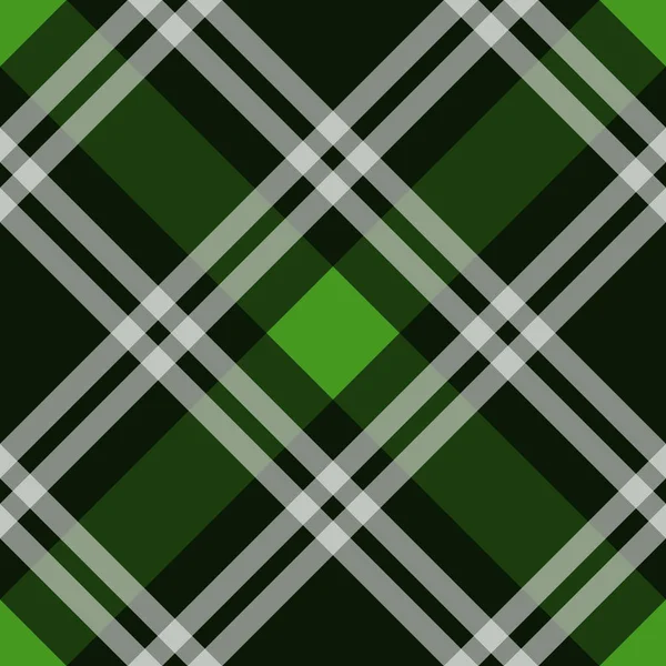 Texture Tissu Tartan Vert Dans Motif Carré Illustration Vectorielle Transparente — Image vectorielle