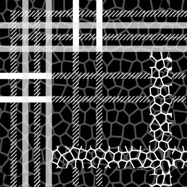 İskoç tartan grunge seamless modeli leopard Spotlar ES'lerle 10