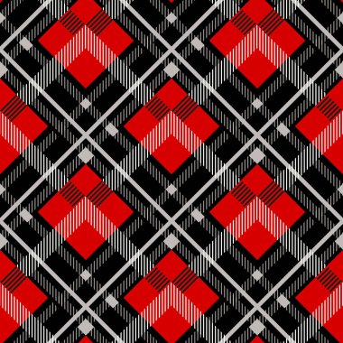 Dikişsiz desen onay ekose kumaş dokusu. Vektör çizim. eps10