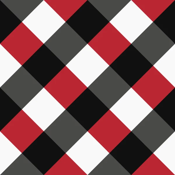 Vettore Rosso Bianco Nero Tartan Plaid Pattern Sfondo Eps — Vettoriale Stock