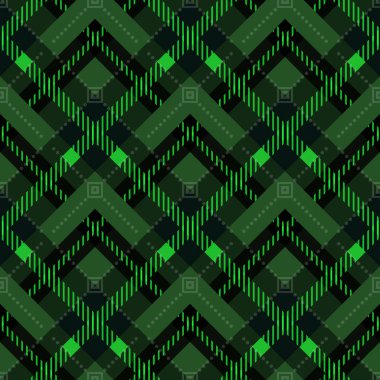 yeşil ekose kumaş doku köşegen küçük desen sorunsuz vektör çizim eps10