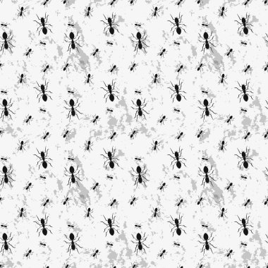 Beyaz arka plan üzerinde izole karıncalar grubu. Sorunsuz vektör çizim eps10