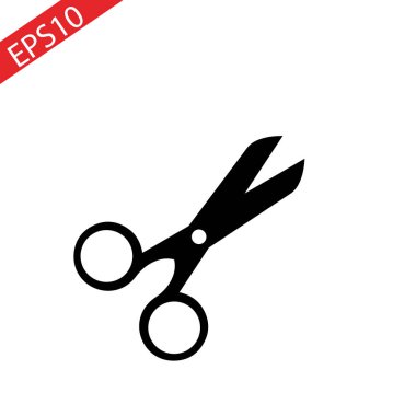 Beyaz arka plan eps10 izole makas sembolü