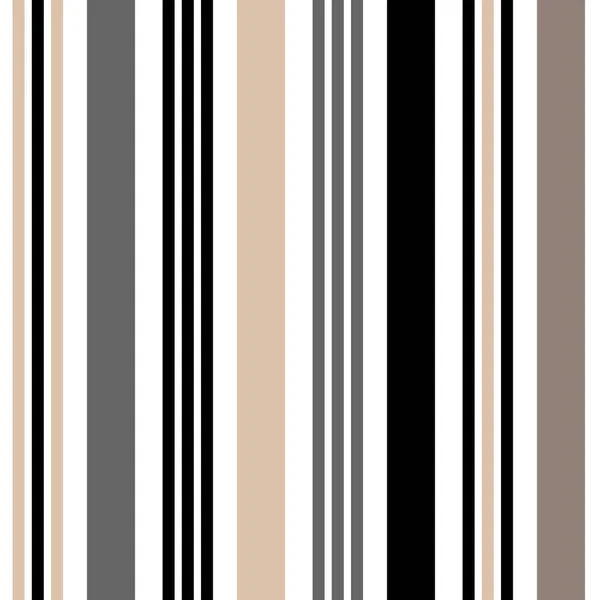 Stripe Seamless Pattern Black Beige White Vertical Parallel Stripe Vector — стоковый вектор