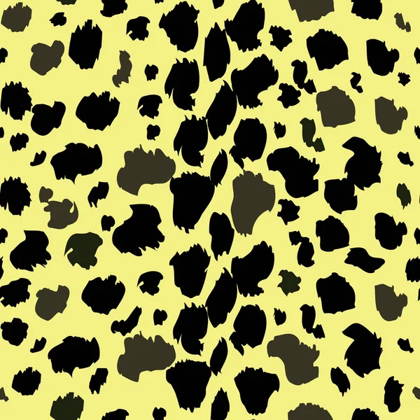 Leopard Pattern Texture Repeating Seamless Monochrome Black White Fashion Stylish — Stock Vector
