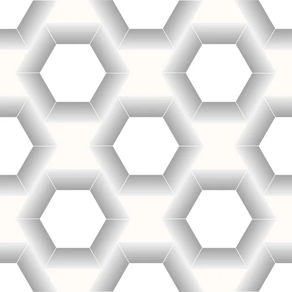 矢量现代无缝几何图案六边形 黑白抽象几何背景 时尚印刷 单色复古纹理 嬉皮士时装设计 Ep10 — 图库矢量图片