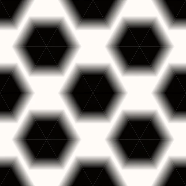 Fond Motif Sans Couture Nid Abeille Hexagone Noir Blanc Eps10 — Image vectorielle