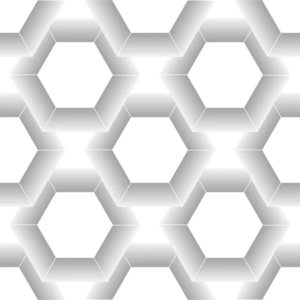 Texture Géométrique Blanche Sans Couture Style Papier Origami Éléments Hexagonaux — Image vectorielle