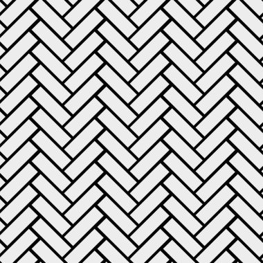 Siyah ve beyaz basit ahşap zemin balıksırtı parke seamless modeli, vektör arka plan eps 10
