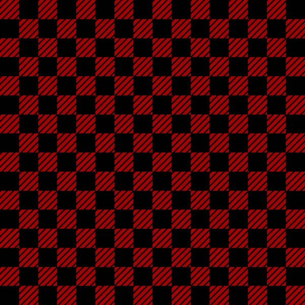Patrón Madera Escocesa Rojo Negro Patrón Vector Sin Fisuras Diseño — Vector de stock