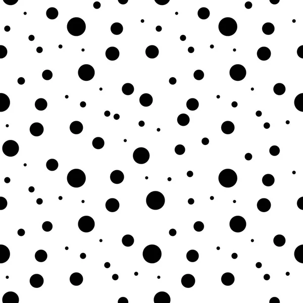 Nahtloses Tupfenmuster Schwarze Punkte Auf Weißem Hintergrund Vektorillustration Eps10 — Stockvektor