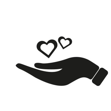 Web simgesi. Elinde kupa. Beyaz arka plan üzerinde. EPS 10