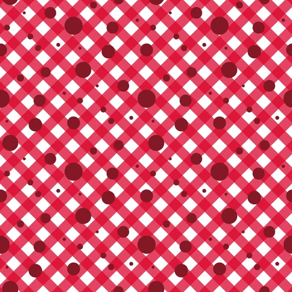 Líneas Diagonales Rojas Blancas Con Fondo Vectorial Puntos Fondo Rojo — Vector de stock