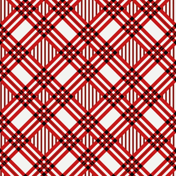 Menzies tartan red kilt diagonal fabric texture seamless pattern. Illustrazione vettoriale. EPS 10 . — Vettoriale Stock