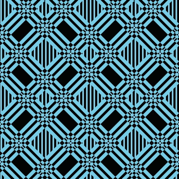 黑色蓝色的塔尔坦无缝矢量图案 Ep10 — 图库矢量图片